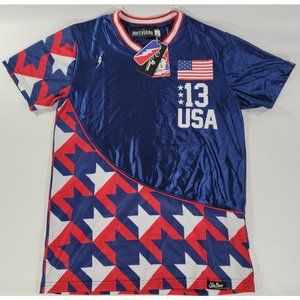 Vintage New! POST GAME MEN'S USA America Football/Hockey #13‎ JERSEY SZ L Rare!